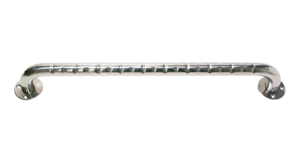 Edelstahl-Haltegriff von Drive Medical mit ergonomischer Griffmulde – 37 - 67cm lang, zur Wandmontage im Badezimmer geeignet.
