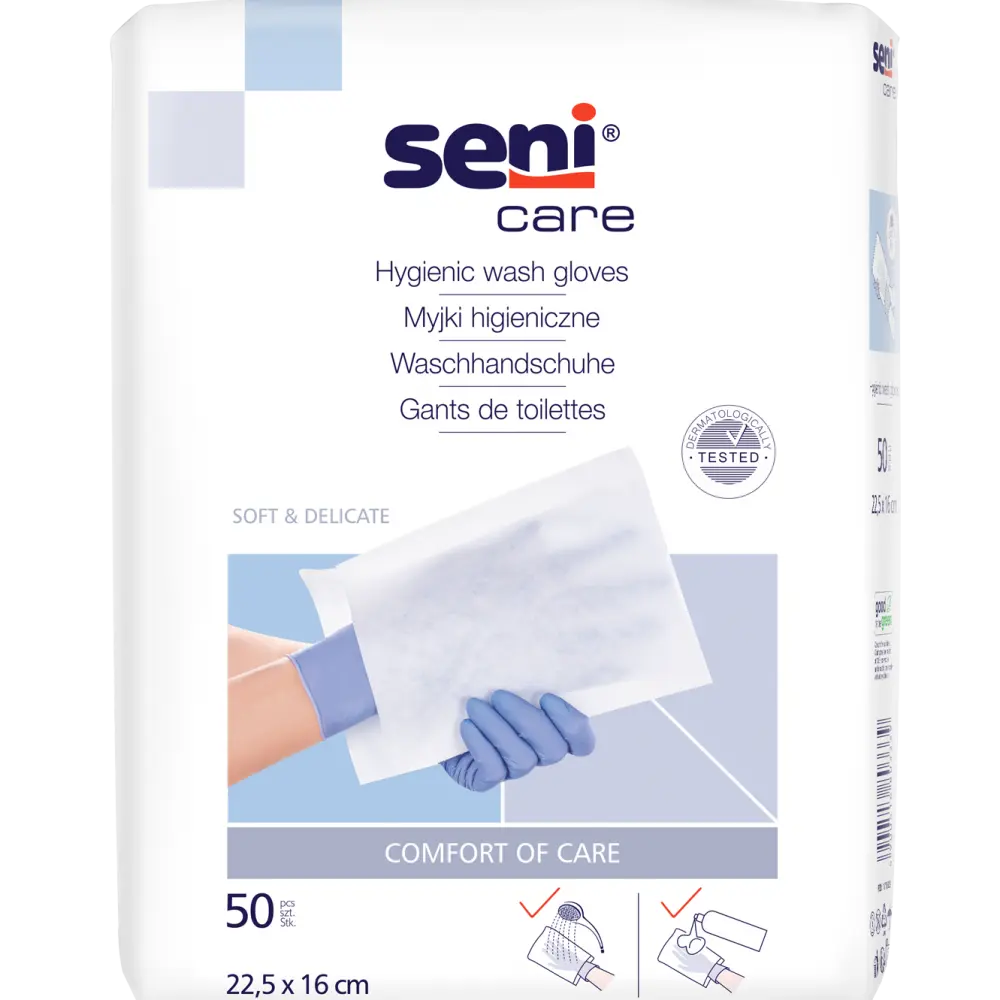 Seni Care Waschhandschuhe unfoliert