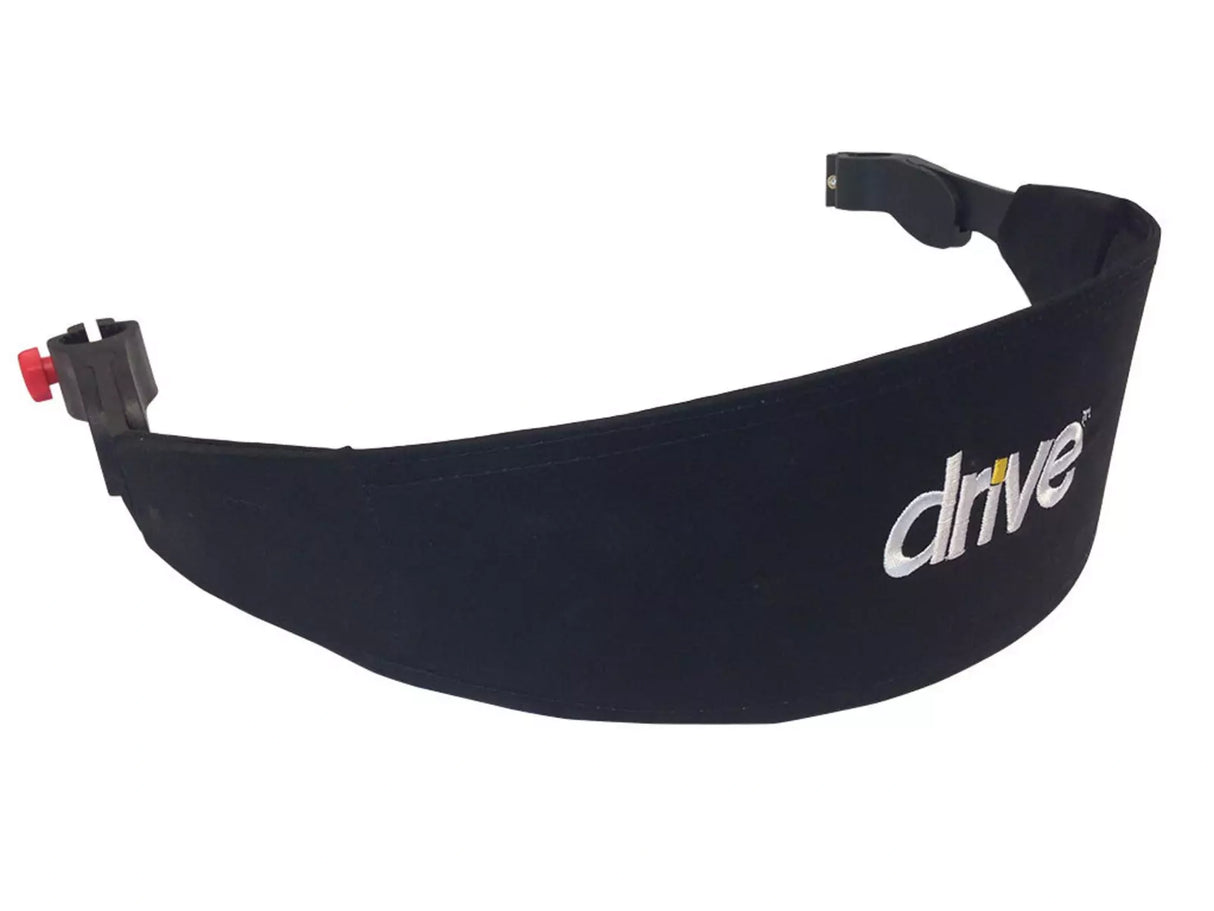 Drive Medical Rückengurt für Rollator Migo in Schwarz – stabiles Zubehörteil mit Logo-Aufdruck für mehr Sitzkomfort und Sicherheit