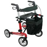 Athlon SL Rollator aus Carbon mit Softbereifung und Rückengurt in Rot