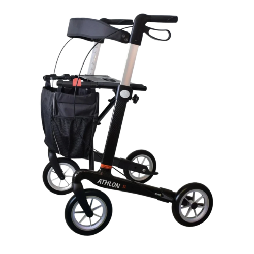 Athlon SL in Schwarz mit Rückengurt und Softbereifung