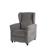 Klassischer Ohrensessel in dunkler Farbe mit hoher Rückenlehne, gepolsterten Armlehnen und bequemer Sitzfläche – ein eleganter und zeitloser Relaxsessel für stilvolles Wohnen.